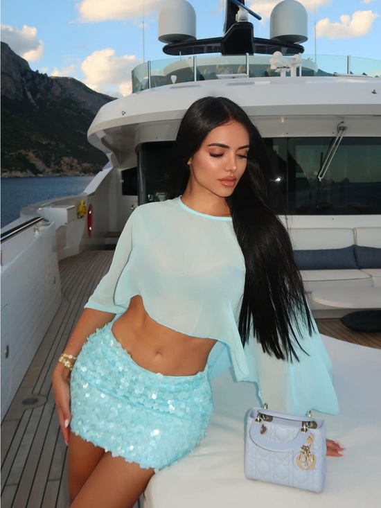 Fashion Nova Dresses & Skirts - That Girl Embellished Skirt Set - Light Blue - NWT